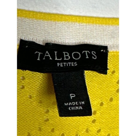 Talbots yellow cardigan size p twee - Picture 6 of 9